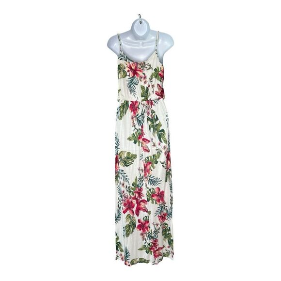 Lush Womens M Floral Spaghetti Strap Maxi Dress - Picture 4 of 8